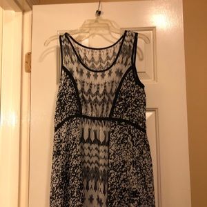 Black & White Dress w/ High-Low Hem